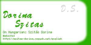 dorina szitas business card